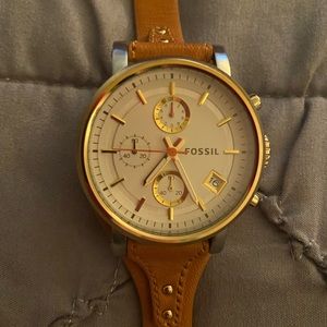 Fossil- Original Boyfriend Chronograph Brown Leather Watch